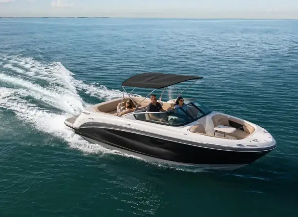 Modern rental boat on open water representing boat rental software benefits and streamlined reservations
